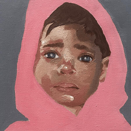 Trans Agenda, 8"x8", Acrylic on Canvas, 2025
